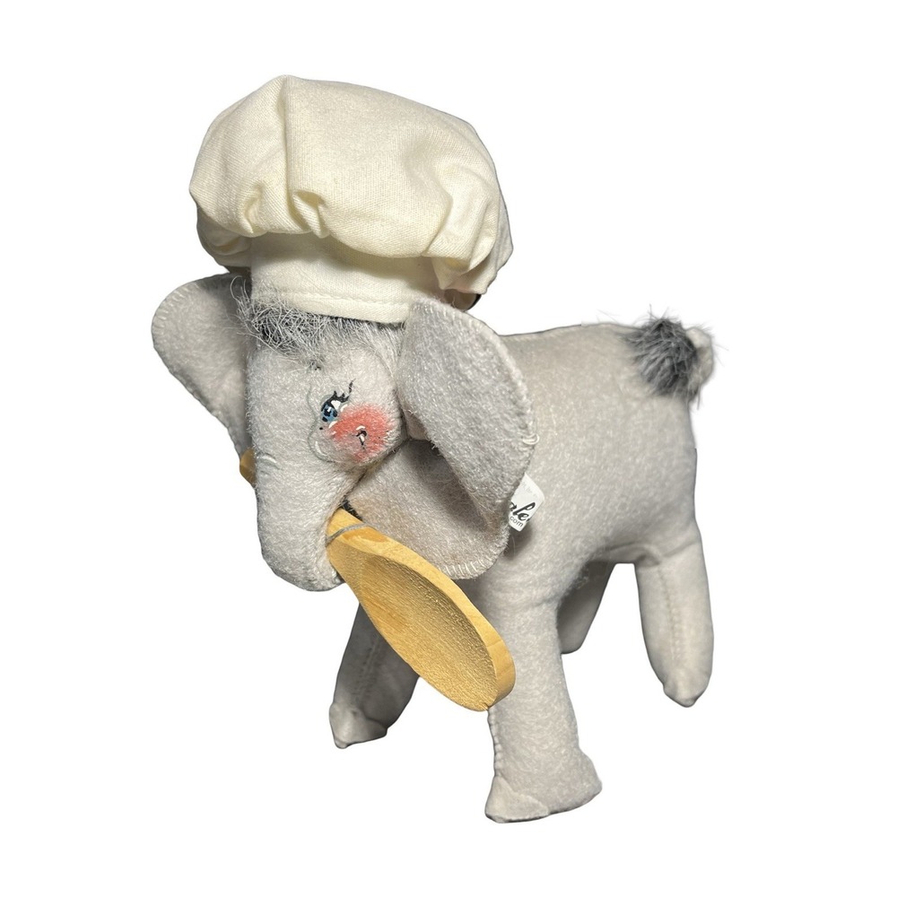 Annalee Elephant Plush Chef 75th Anniversary Wooden Spoon Toy Collectible